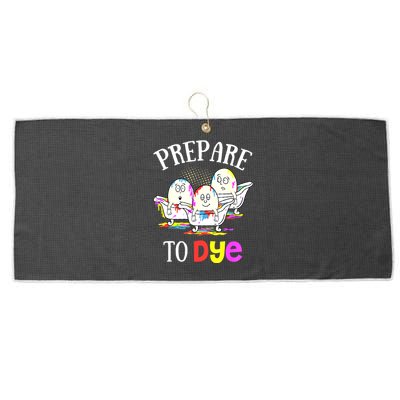 Prepare To Dye Funny Easter Sunday Egg Hunting Gift Large Microfiber Waffle Golf Towel