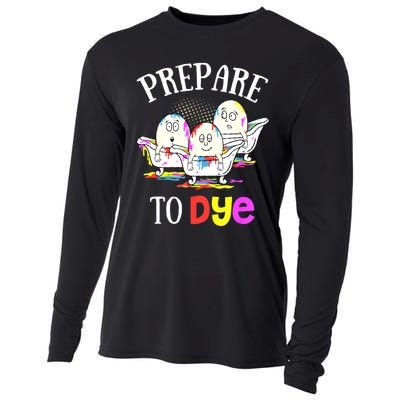 Prepare To Dye Funny Easter Sunday Egg Hunting Gift Cooling Performance Long Sleeve Crew