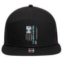 Not All Wounds Are Visible Ptsd Veteran Flag 7 Panel Mesh Trucker Snapback Hat
