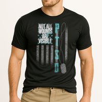 Not All Wounds Are Visible Ptsd Veteran Flag Performance Shirt