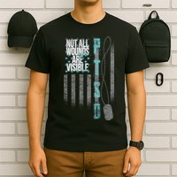 Not All Wounds Are Visible Ptsd Veteran Flag T-Shirt