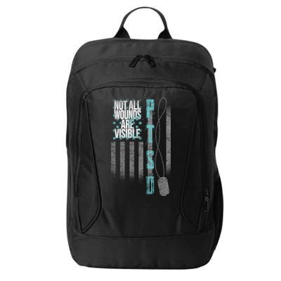 Not All Wounds Are Visible Ptsd Veteran Flag City Backpack