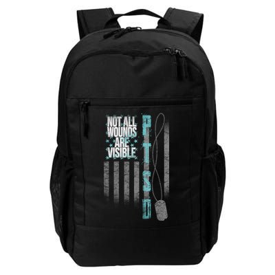 Not All Wounds Are Visible Ptsd Veteran Flag Backpack