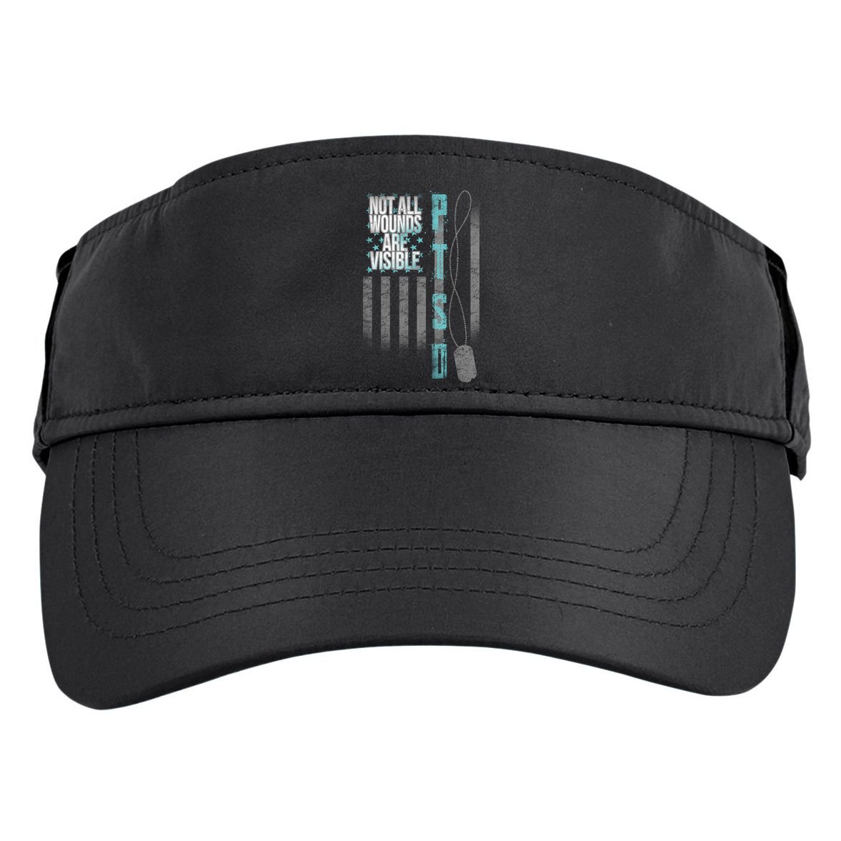 Not All Wounds Are Visible Ptsd Veteran Flag Adult Drive Performance Visor