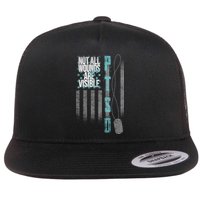 Not All Wounds Are Visible Ptsd Veteran Flag Flatbill Hat