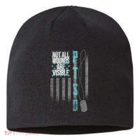 Not All Wounds Are Visible Ptsd Veteran Flag Sustainable Beanie