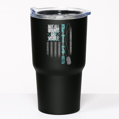 Not All Wounds Are Visible Ptsd Veteran Flag Tumbler