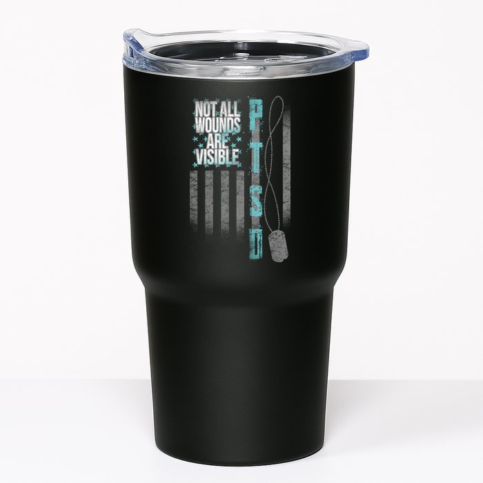 Not All Wounds Are Visible Ptsd Veteran Flag Tumbler