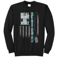 Not All Wounds Are Visible Ptsd Veteran Flag Tall Sweatshirt