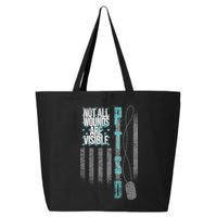 Not All Wounds Are Visible Ptsd Veteran Flag 25L Jumbo Tote