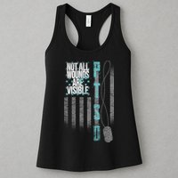 Not All Wounds Are Visible Ptsd Veteran Flag Womens Tank Top