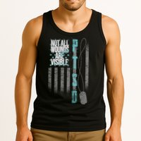 Not All Wounds Are Visible Ptsd Veteran Flag Tank Top