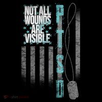 Not All Wounds Are Visible Ptsd Veteran Flag Tank Top