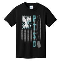 Not All Wounds Are Visible Ptsd Veteran Flag Kids T-Shirt