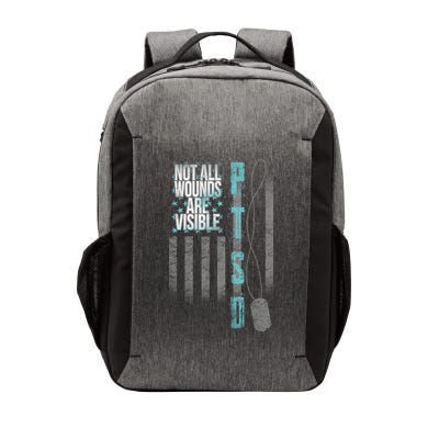 Not All Wounds Are Visible Ptsd Veteran Flag Vector Backpack