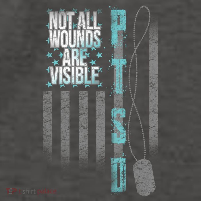 Not All Wounds Are Visible Ptsd Veteran Flag Vector Backpack