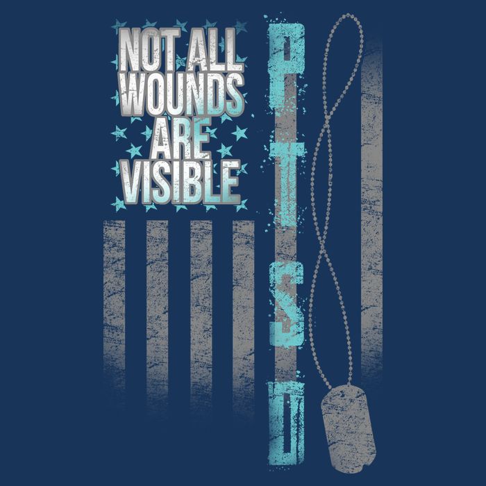 Not All Wounds Are Visible Ptsd Veteran Flag Infant Baby Jersey Bodysuit