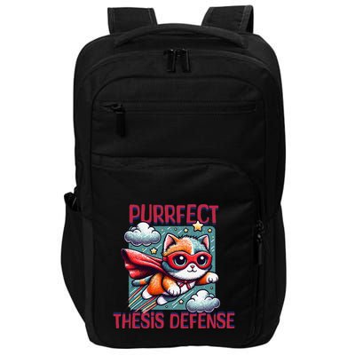 Purrfect Thesis Defense Thesis Defense Cat Lover Phd Impact Tech Backpack