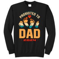 Promoted To Daddy 2024 Vintage Soon To Be New Dad Father Day Sweatshirt