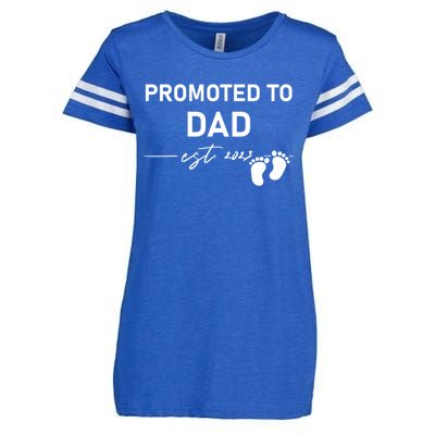 Promoted To Dad Est 2023 New Daddy To Be FatherS Day Cool Gift Enza Ladies Jersey Football T-Shirt