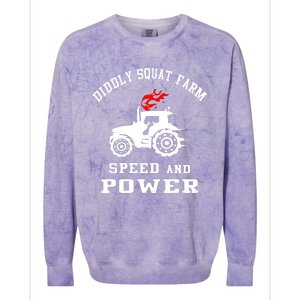 Perfect Tractor Design Diddly Squat Farm Speed And Power Colorblast Crewneck Sweatshirt