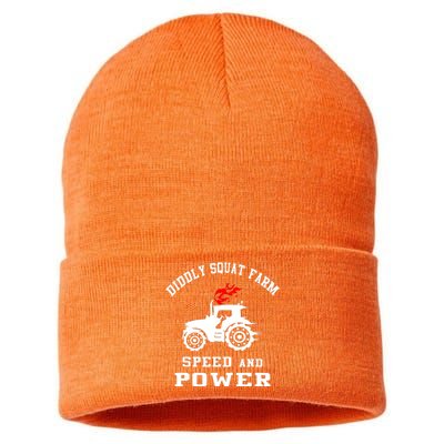 Perfect Tractor Design Diddly Squat Farm Speed And Power Sustainable Knit Beanie