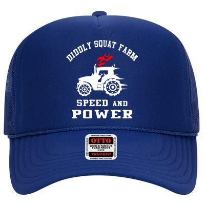 Perfect Tractor Design Diddly Squat Farm Speed And Power High Crown Mesh Back Trucker Hat