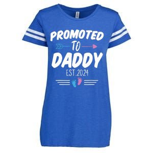 Promoted To Daddy Est 2024 Soon To Be Daddy First Time Daddy Enza Ladies Jersey Football T-Shirt