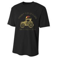 Perfect Tractor Design Diddly Squat Farm Speed And Power Performance Sprint T-Shirt