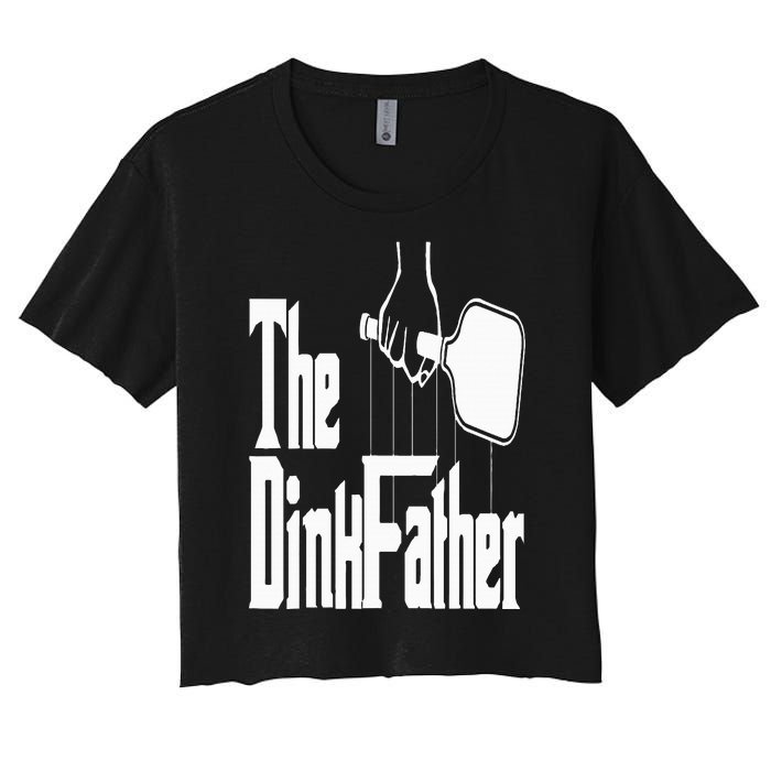 Pickleball The Dinkfather Women's Crop Top Tee