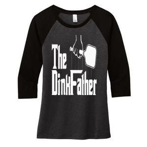 Pickleball The Dinkfather Women's Tri-Blend 3/4-Sleeve Raglan Shirt