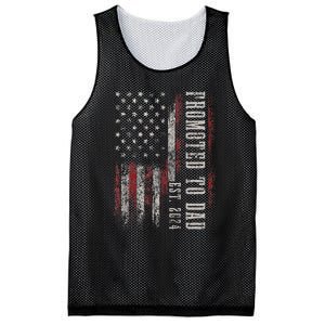 Promoted To Dad Est 2024 New Daddy Expect Baby FatherS Day Mesh Reversible Basketball Jersey Tank