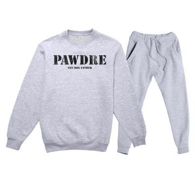 PAWDRE, The Dog Father, Dog Dad Father's Day  Premium Crewneck Sweatsuit Set