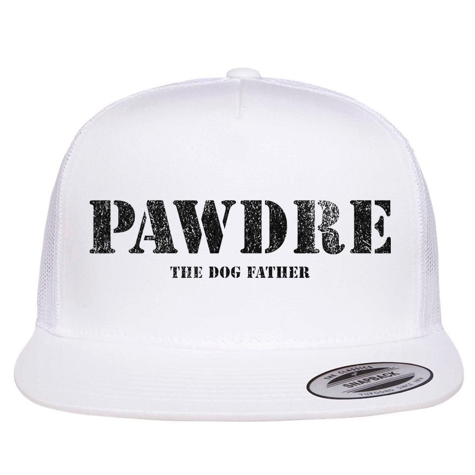 PAWDRE, The Dog Father, Dog Dad Father's Day  Flat Bill Trucker Hat