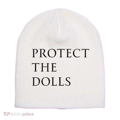 Protect The Dolls For Women Short Acrylic Beanie