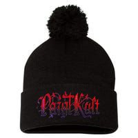 PaintKult Tail Dragger Pom Pom 12in Knit Beanie