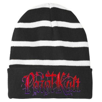 PaintKult Tail Dragger Striped Beanie with Solid Band