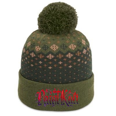 PaintKult Tail Dragger The Baniff Cuffed Pom Beanie