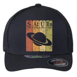 Periodic Table Elements Saturn Planet Space Nerd Flexfit Unipanel Trucker Cap