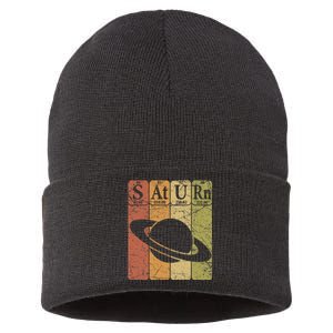 Periodic Table Elements Saturn Planet Space Nerd Sustainable Knit Beanie