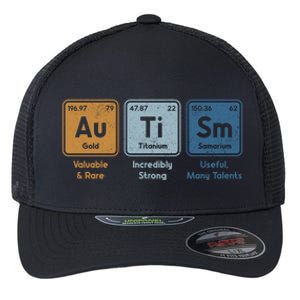 Periodic Table Elets Neurodiversity Autism Awareness Cool Gift Flexfit Unipanel Trucker Cap