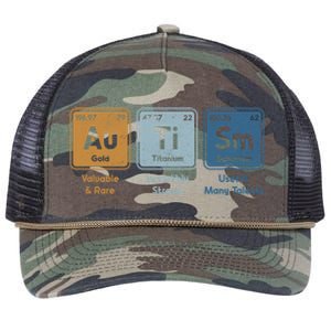 Periodic Table Elets Neurodiversity Autism Awareness Cool Gift Retro Rope Trucker Hat Cap