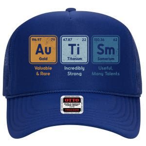 Periodic Table Elets Neurodiversity Autism Awareness Cool Gift High Crown Mesh Back Trucker Hat