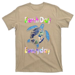 Peace Turtle Earth Day Everyday Turtle Watercolor Sea Ocean T-Shirt