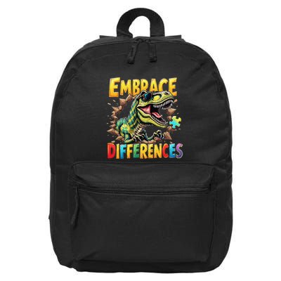 Puzzle Trex Embrace Differences Cool Dinosaur Inclusion 16 in Basic Backpack