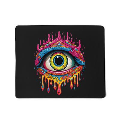 Psychedelic Third Eye Trippy Colorful Hippie Psychonaut Mousepad