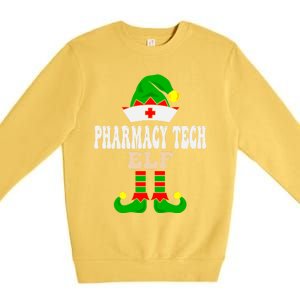 Pharmacy Tech Elf Xmas Matching Family Group Christmas Party Meaningful Gift Premium Crewneck Sweatshirt