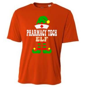 Pharmacy Tech Elf Xmas Matching Family Group Christmas Party Meaningful Gift Cooling Performance Crew T-Shirt