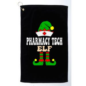 Pharmacy Tech Elf Xmas Matching Family Group Christmas Party Meaningful Gift Platinum Collection Golf Towel