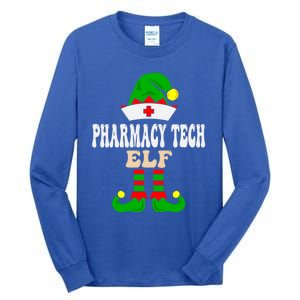 Pharmacy Tech Elf Xmas Matching Family Group Christmas Party Meaningful Gift Tall Long Sleeve T-Shirt